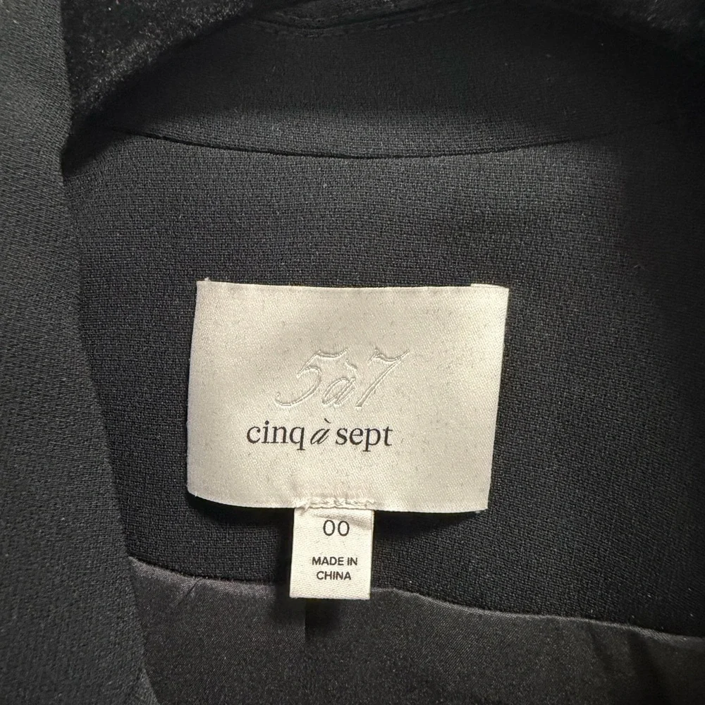 Cinq à Sept Black Blazer with Floral Embroidery - Picture 7 of 7